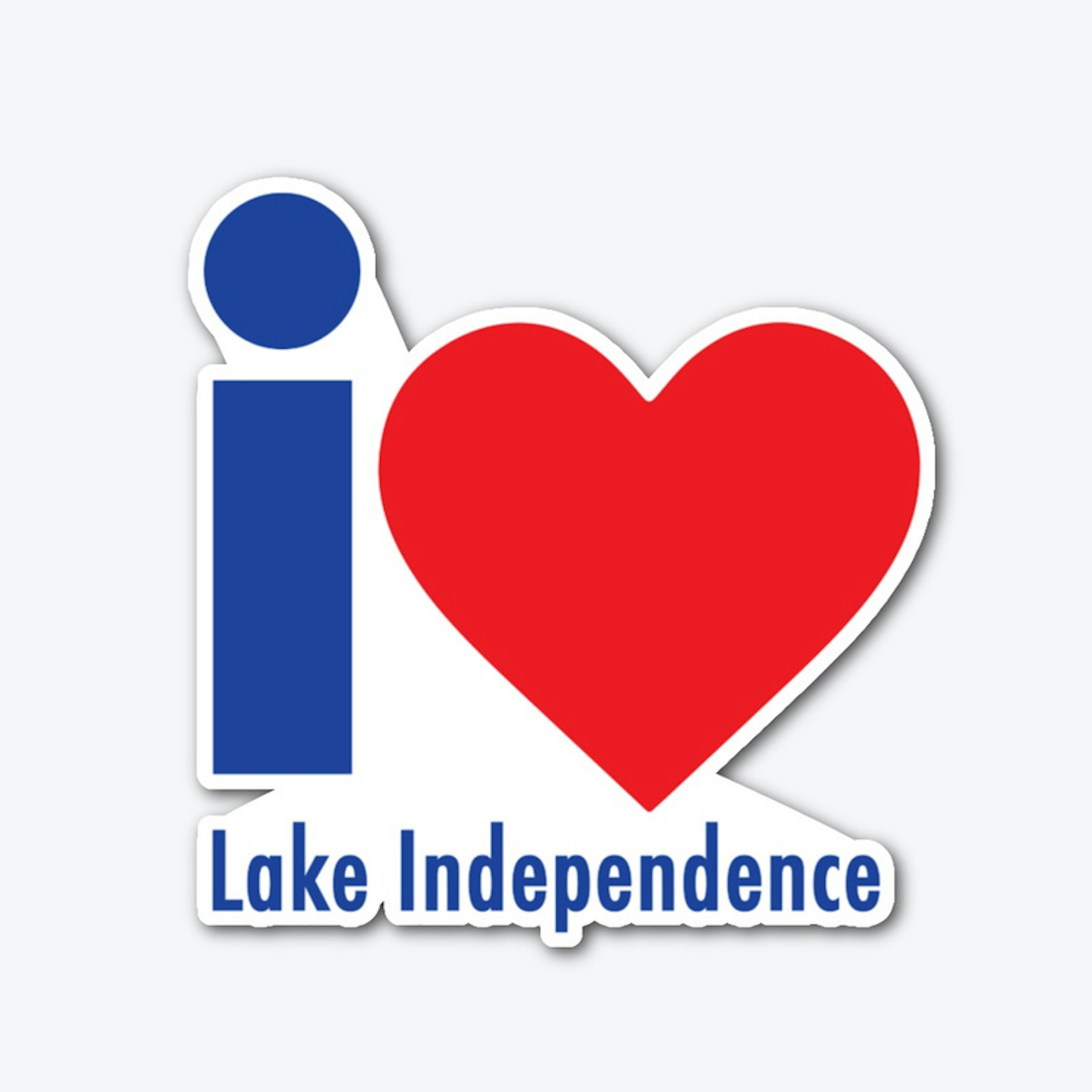 I Heart Lake Independence Sticker